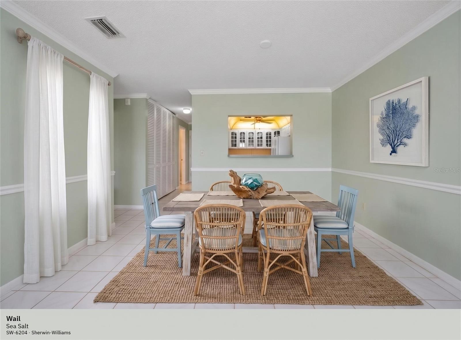 Virtual staged dining area