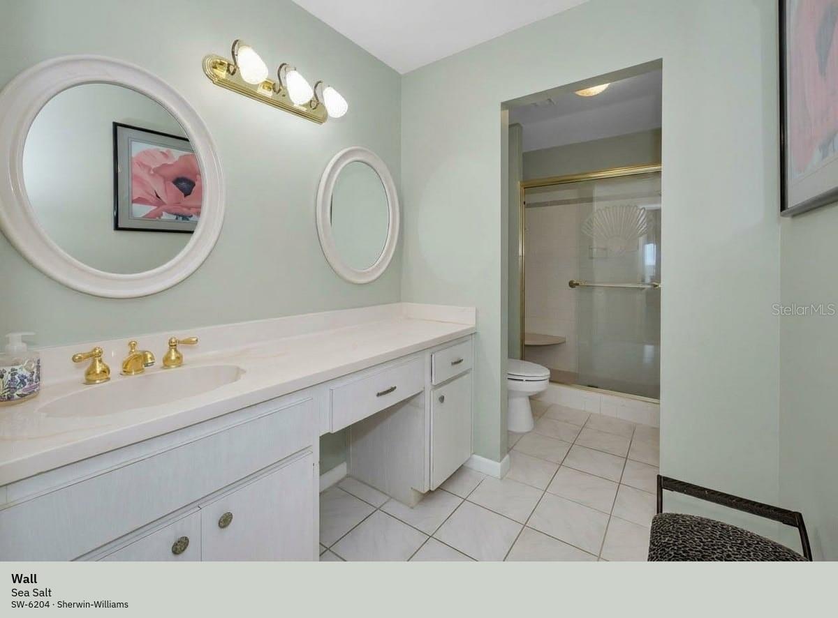 Master bathroom actual wall color