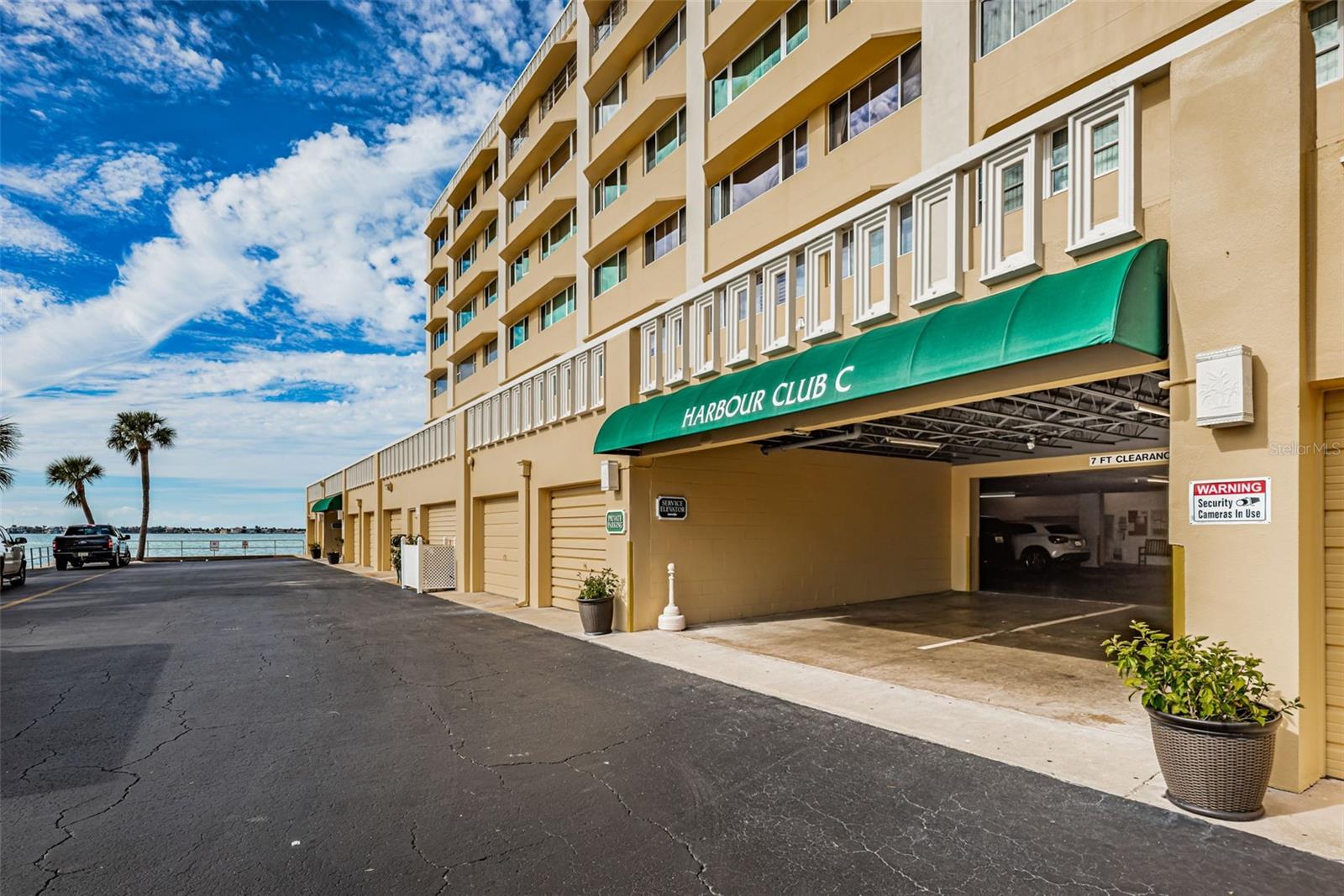 Entrance to under building parking