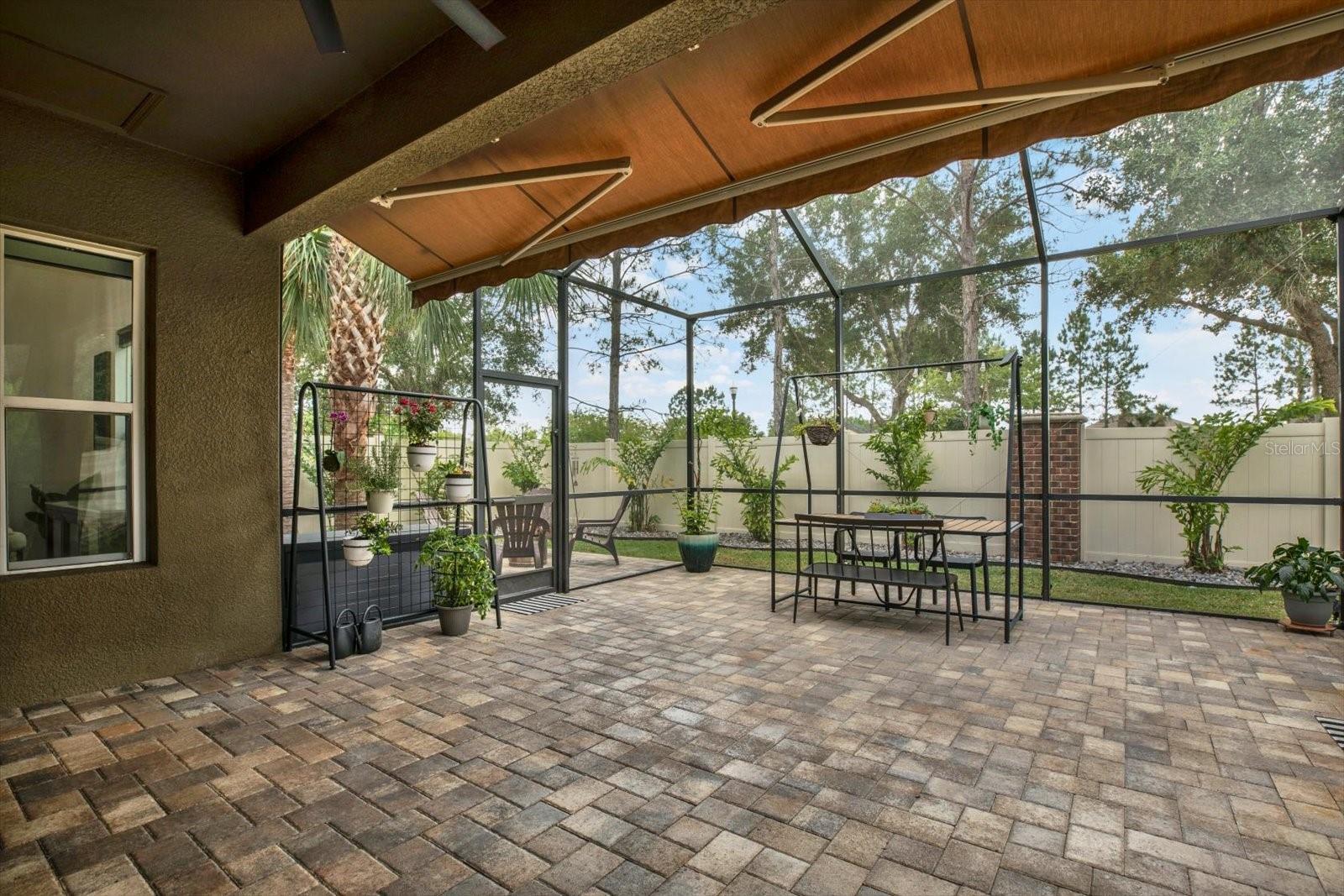 Extra space backyard patio