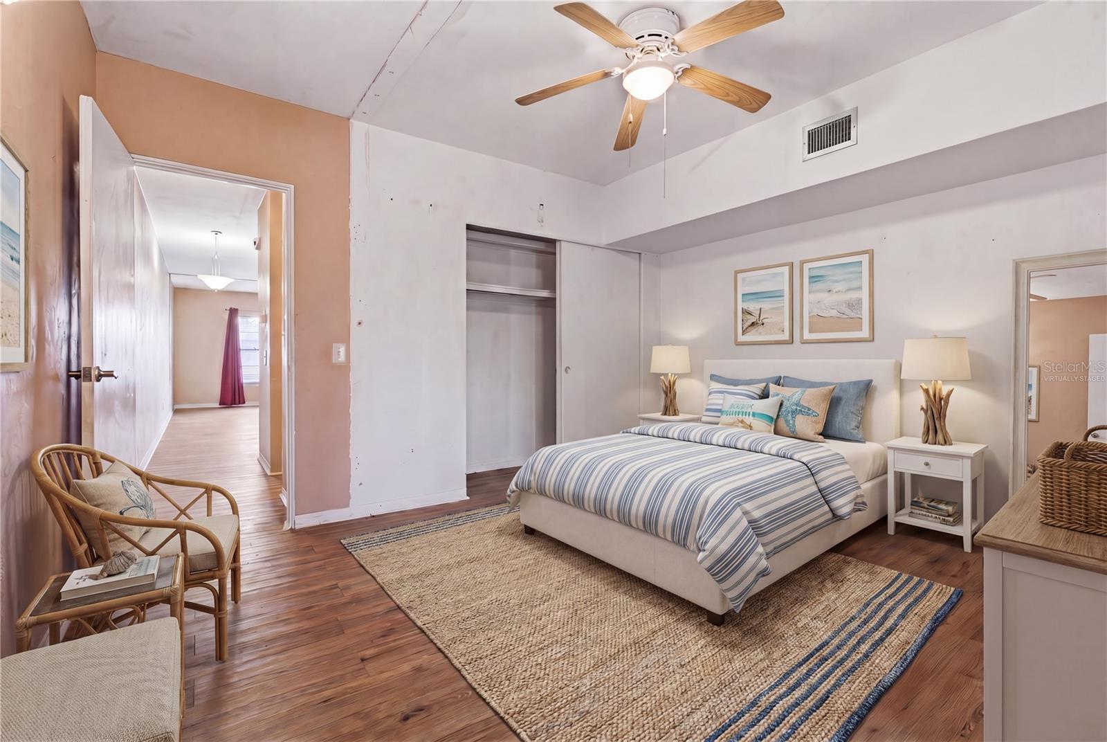 Virtually Staged bedroom