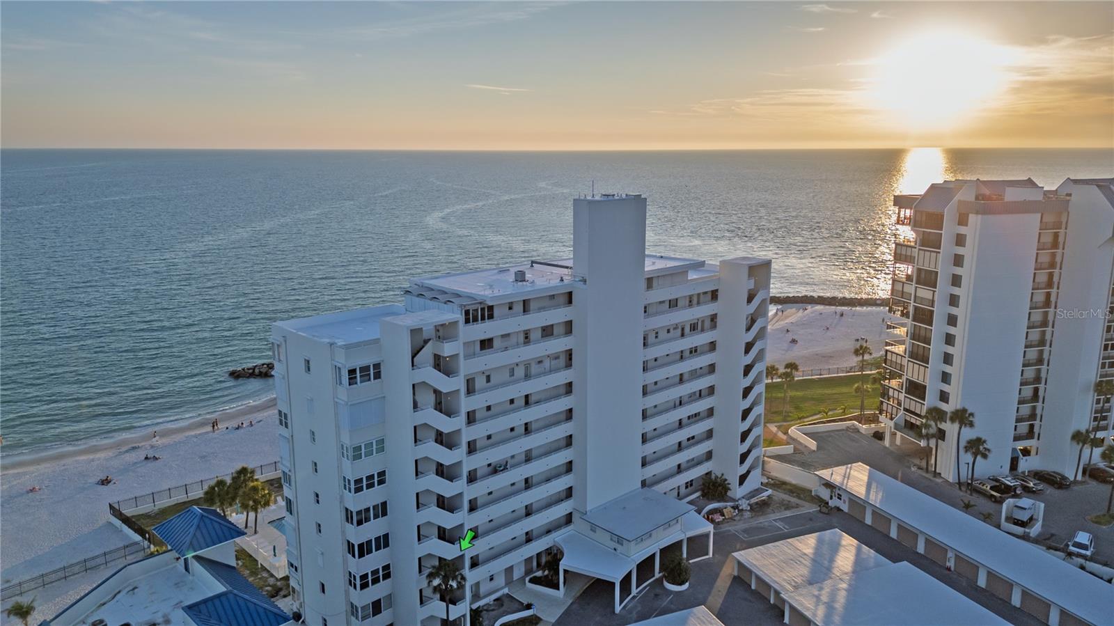 Sunset Front of building
