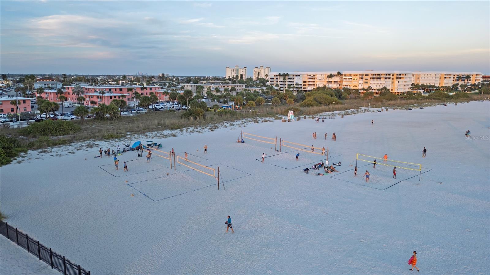 Beach Volleyball steps away from the unit