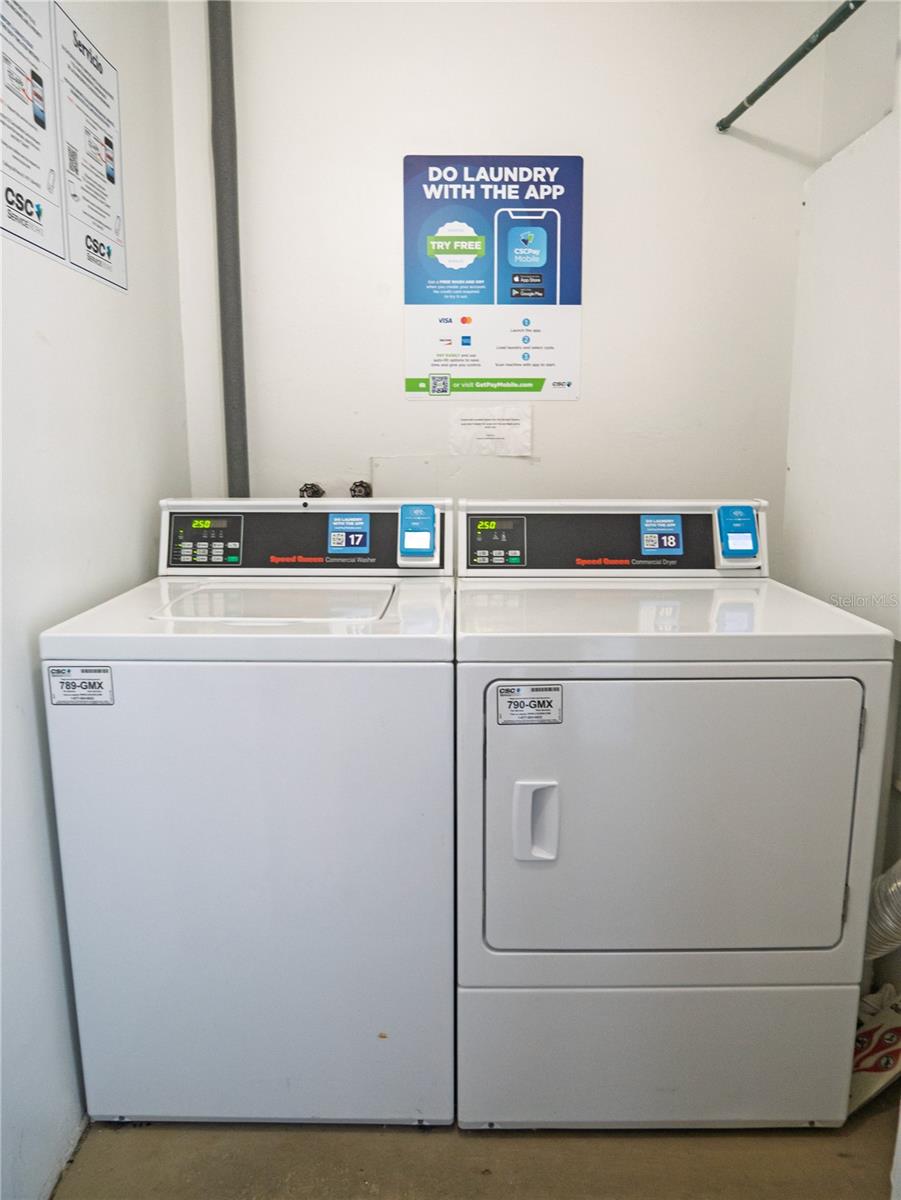 Laundry Room Same Floor as Unit