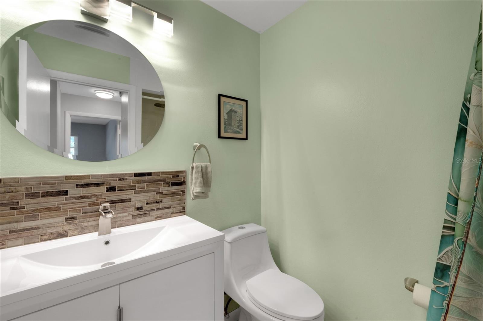 Hall Bath With Added Shower