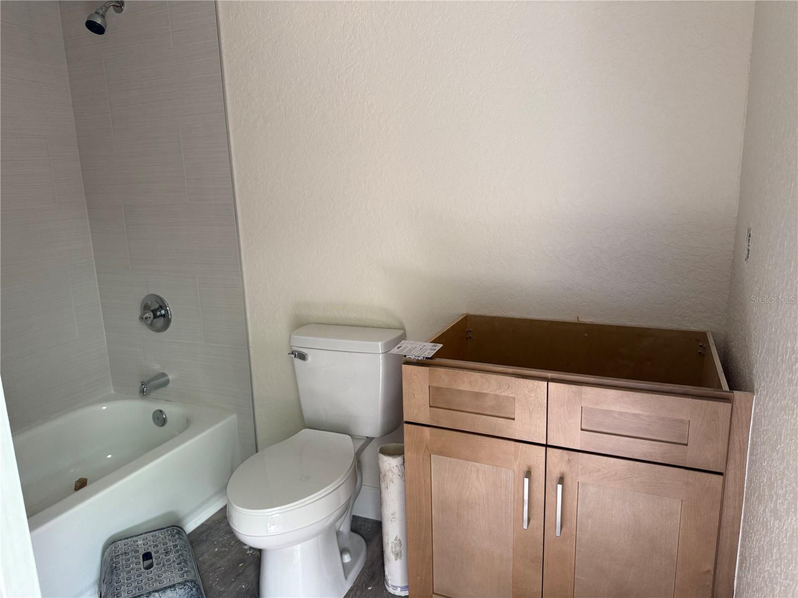 Primary bath  unfinished