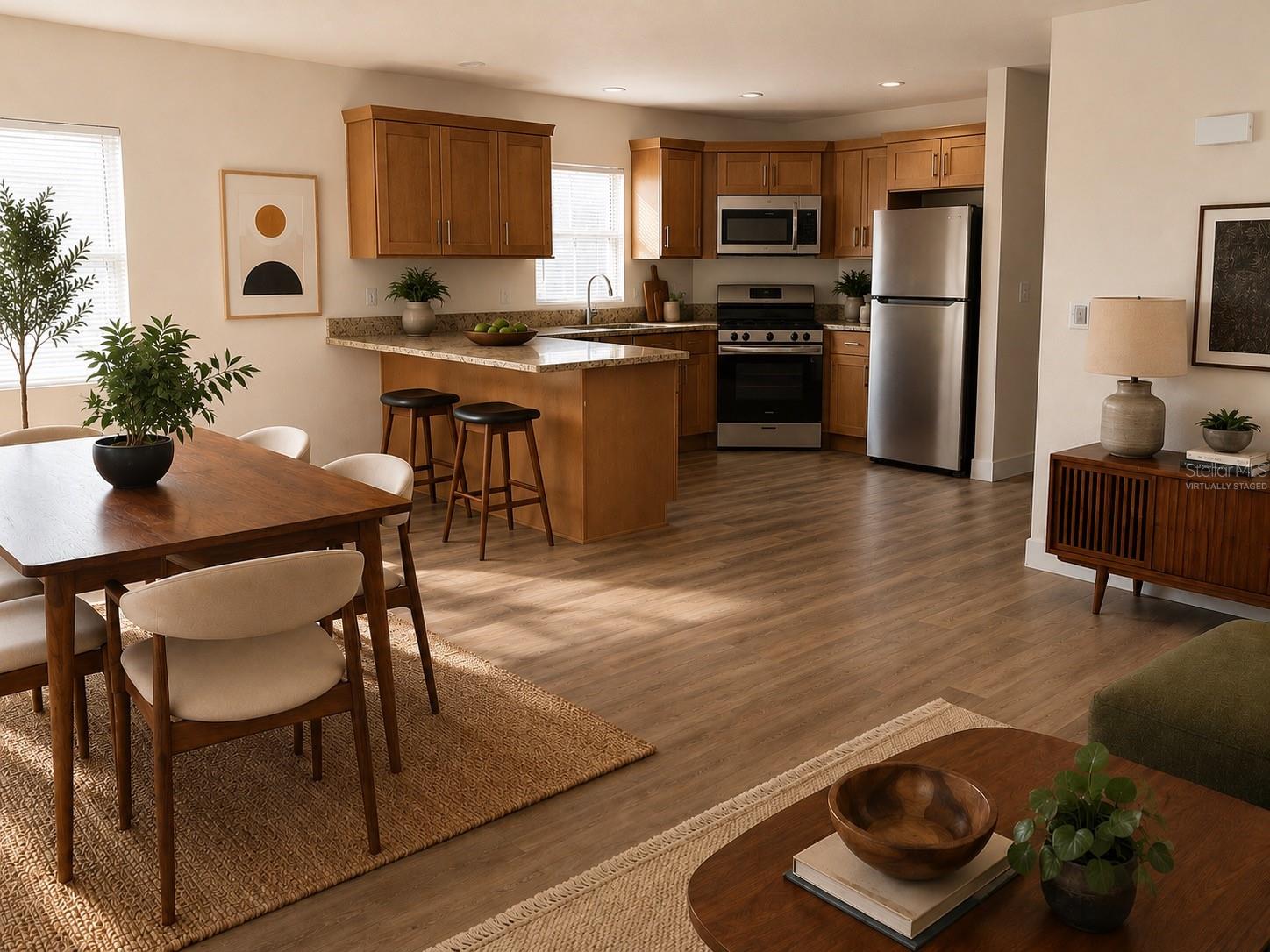 virtually staged dining