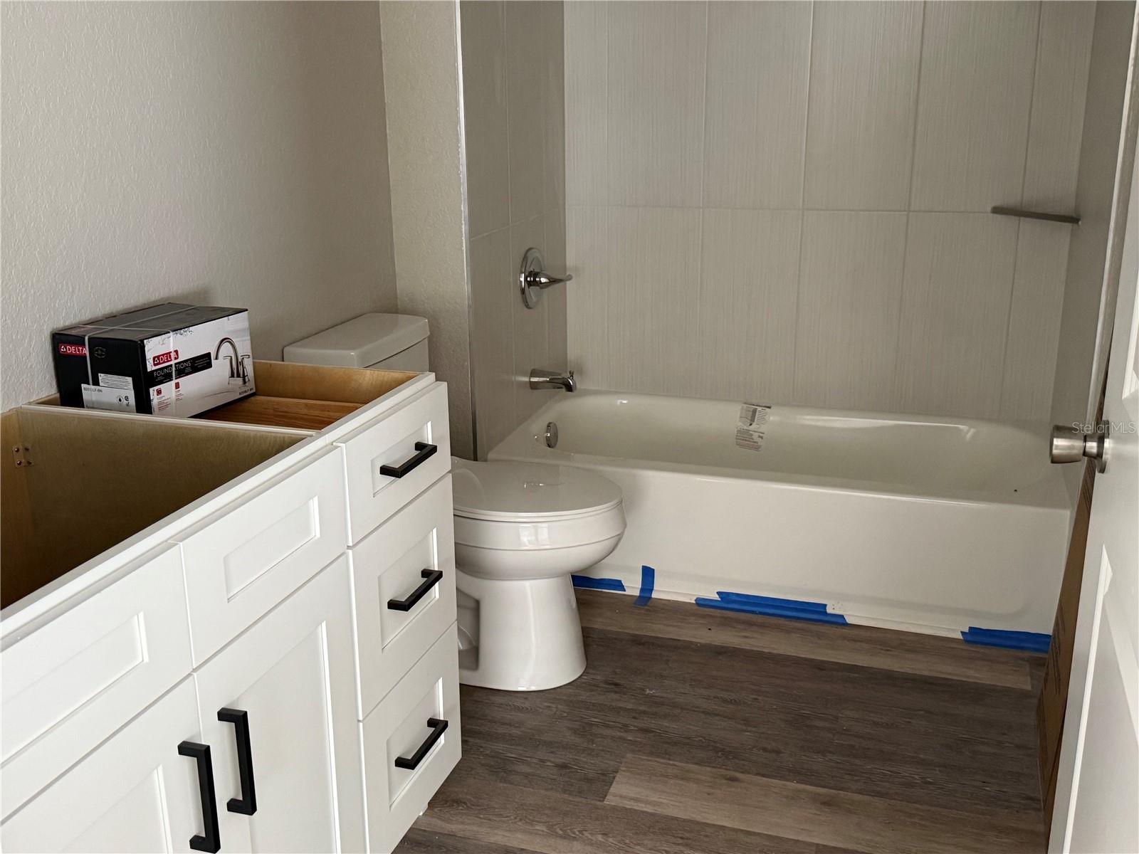 hall bath unfinished