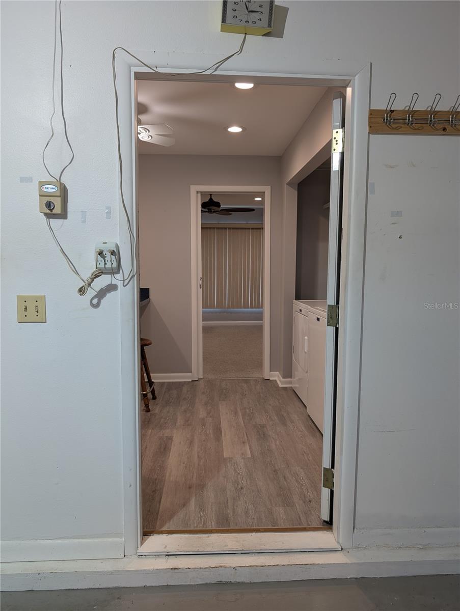 View from garage into kitchen to Bonus room.