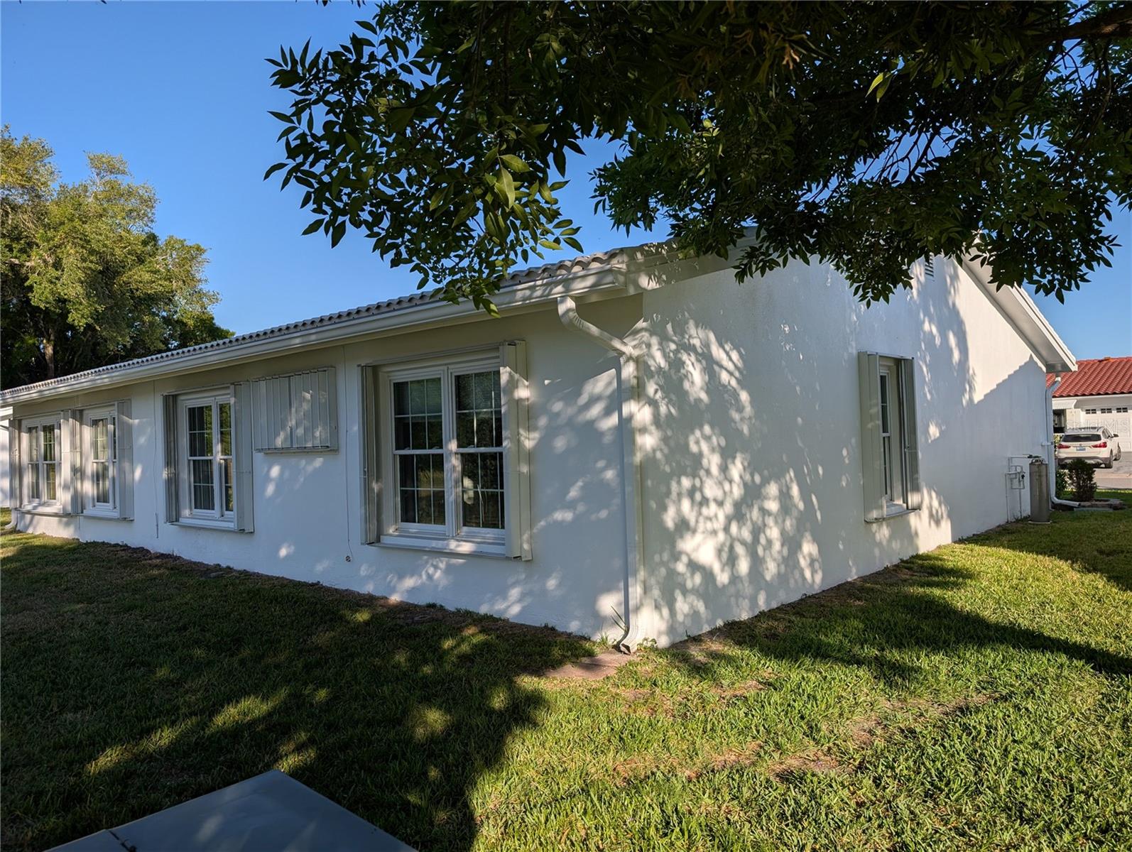 View of back and side of home.