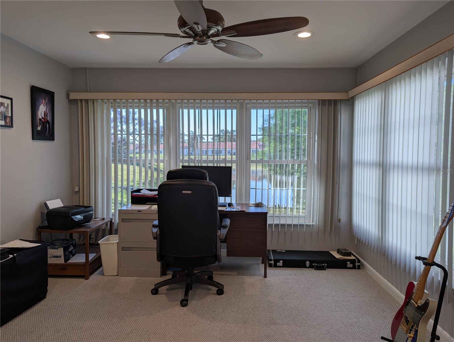 Bonus room was totally renovated in 2023. Floor was raised, neutral carpeting, ceiling fan and neutral decor was also added.  Other features include recessed lighting, exterior access door and an extraordinary view. Wall of windows also provide great natural light. New AC ducts installed 2021. Double pane windows installed in 2005 are also tinted to protect room from east exposure.