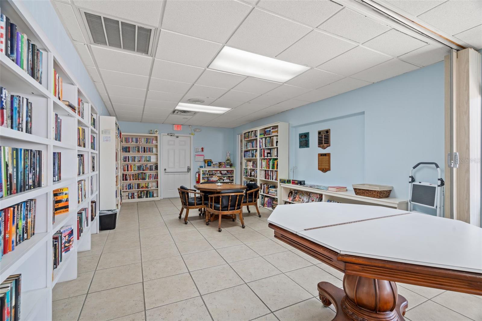 Library and office area.