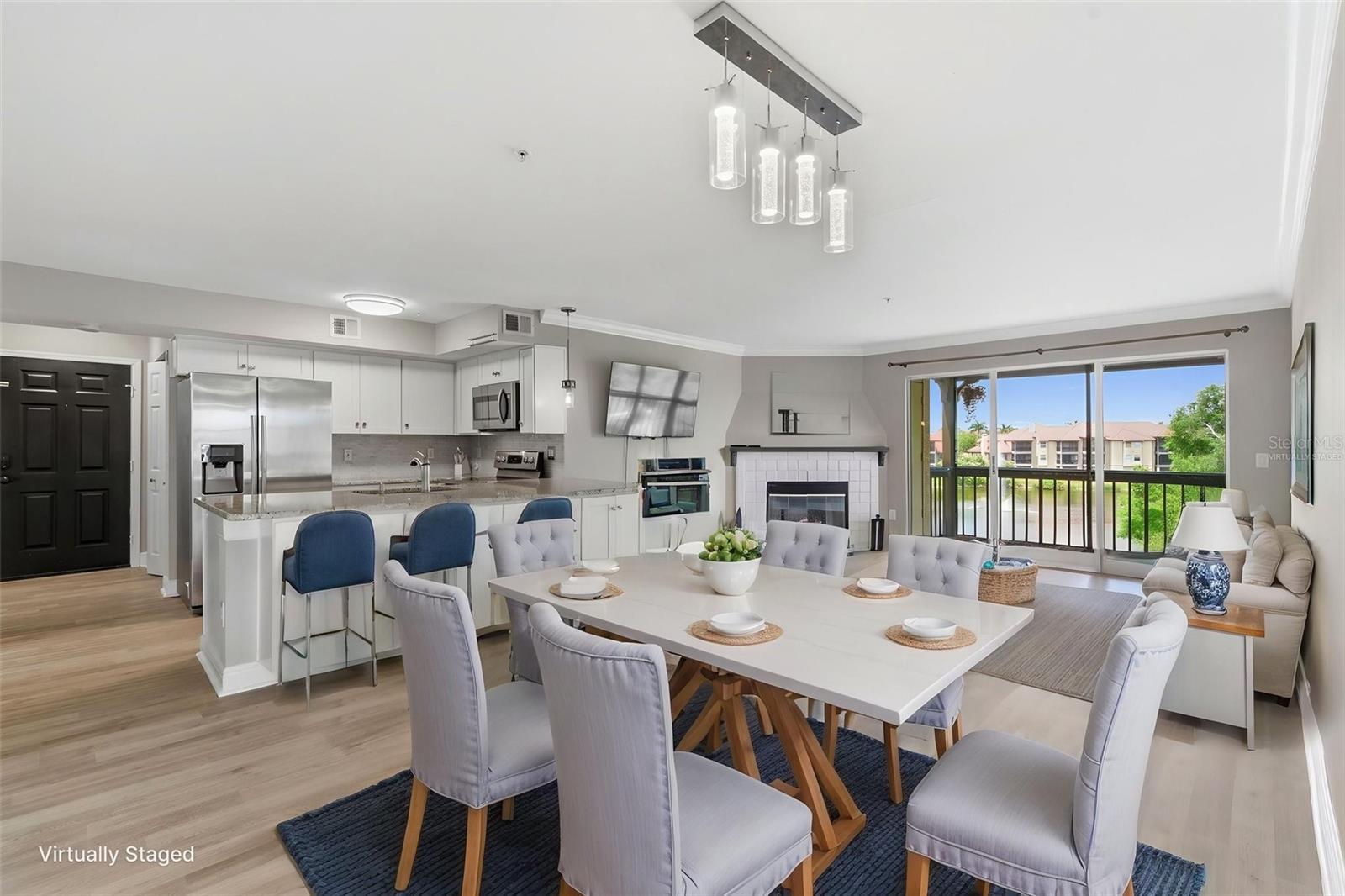 VIRTUALLY STAGED living room