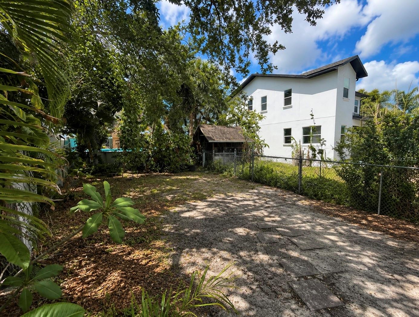 Front of the yard.