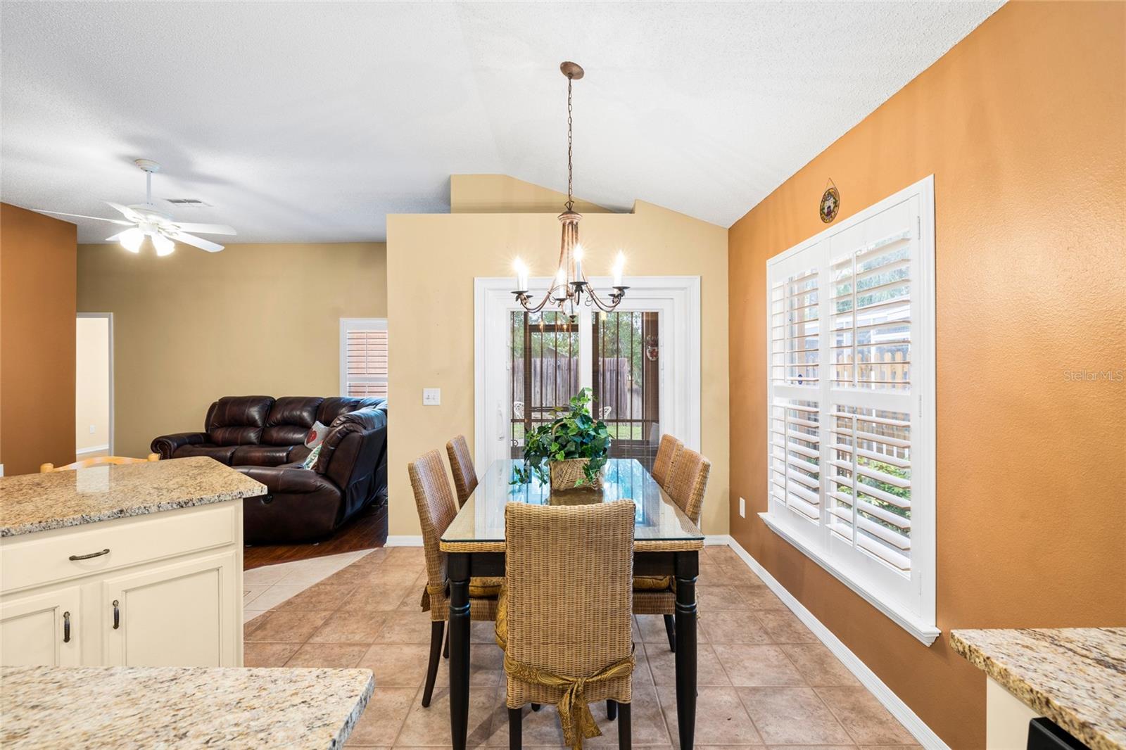 Kitchen opens to family room!