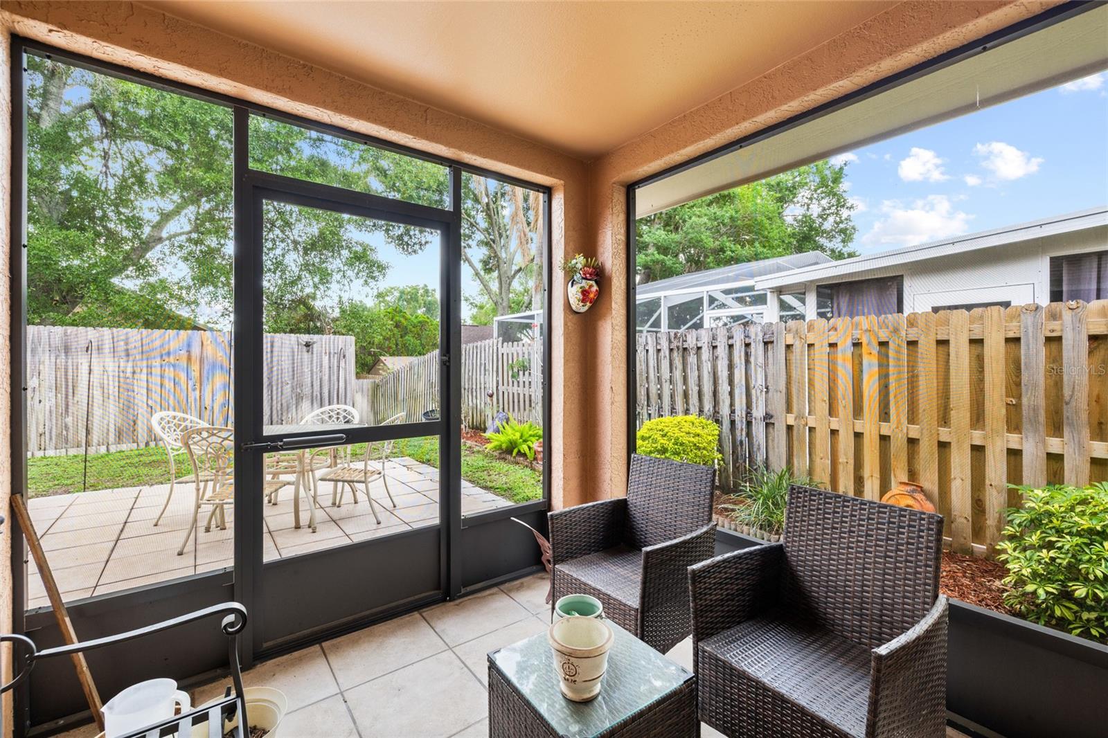 Screened in back porch!