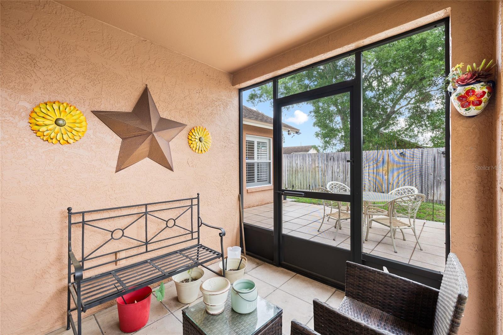Screened in back porch!