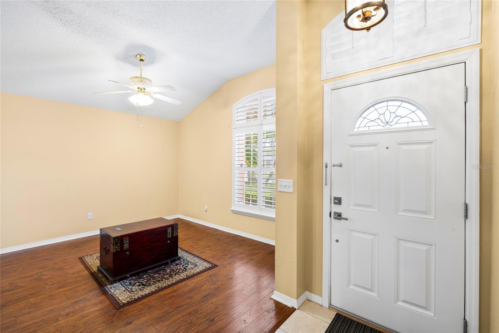 Front entry and living room.