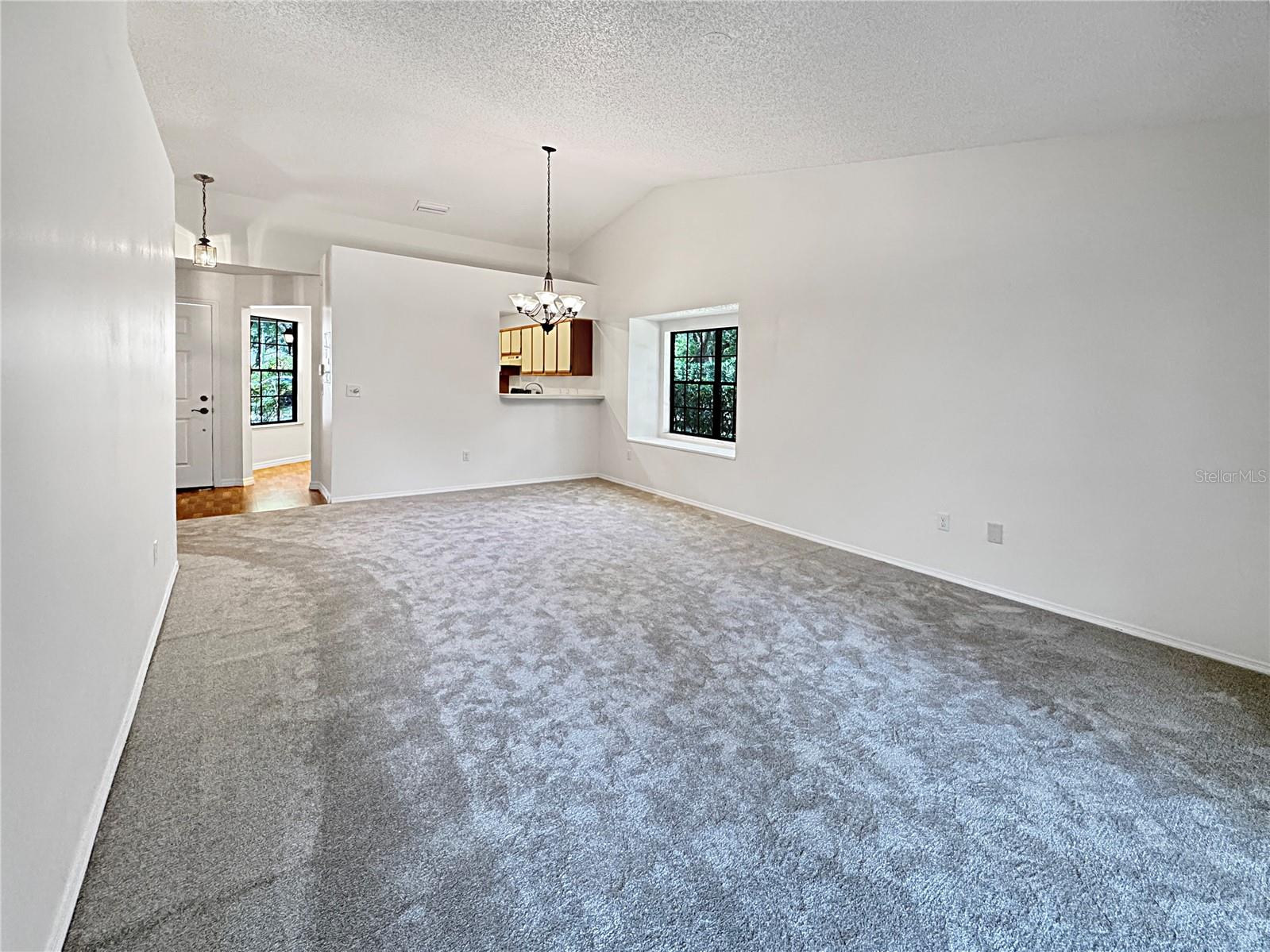 Dining area with pass-through from kitchen