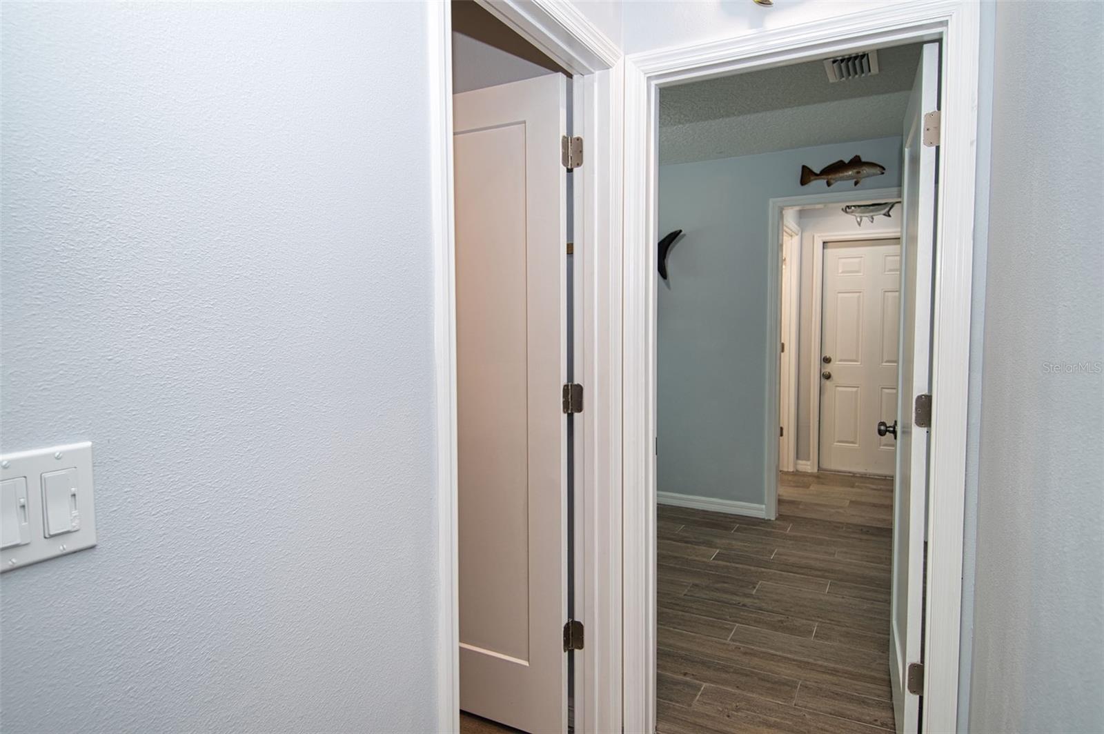 From Kitchen hallway leads to inside laundry room ~~ Office or Bonus Room ~~ to second full bathroom to Garage.