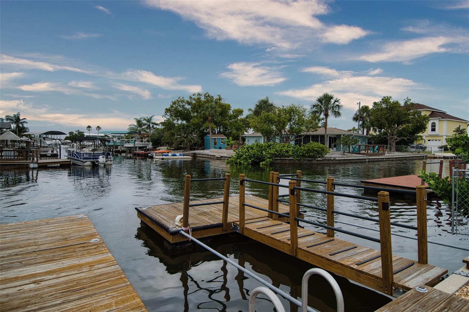 Private floating dock.