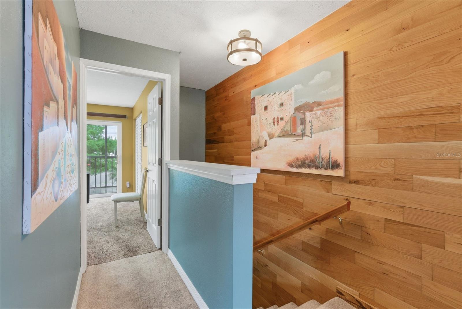 More upgrades with this custom wood accent wall.