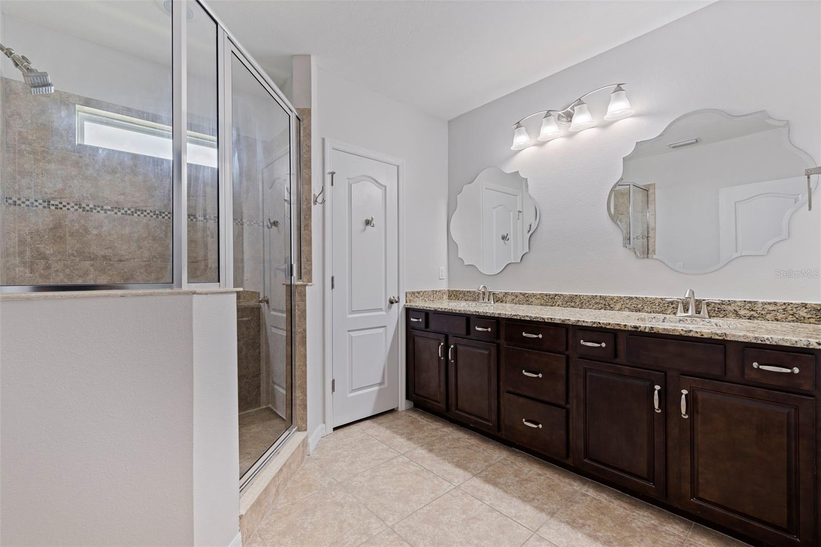 Primary bath with double vanity
