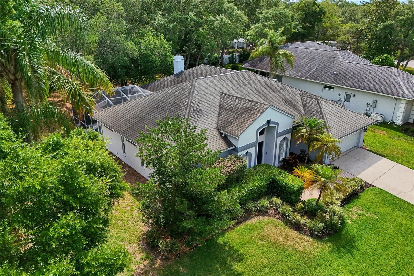 Drone view from side