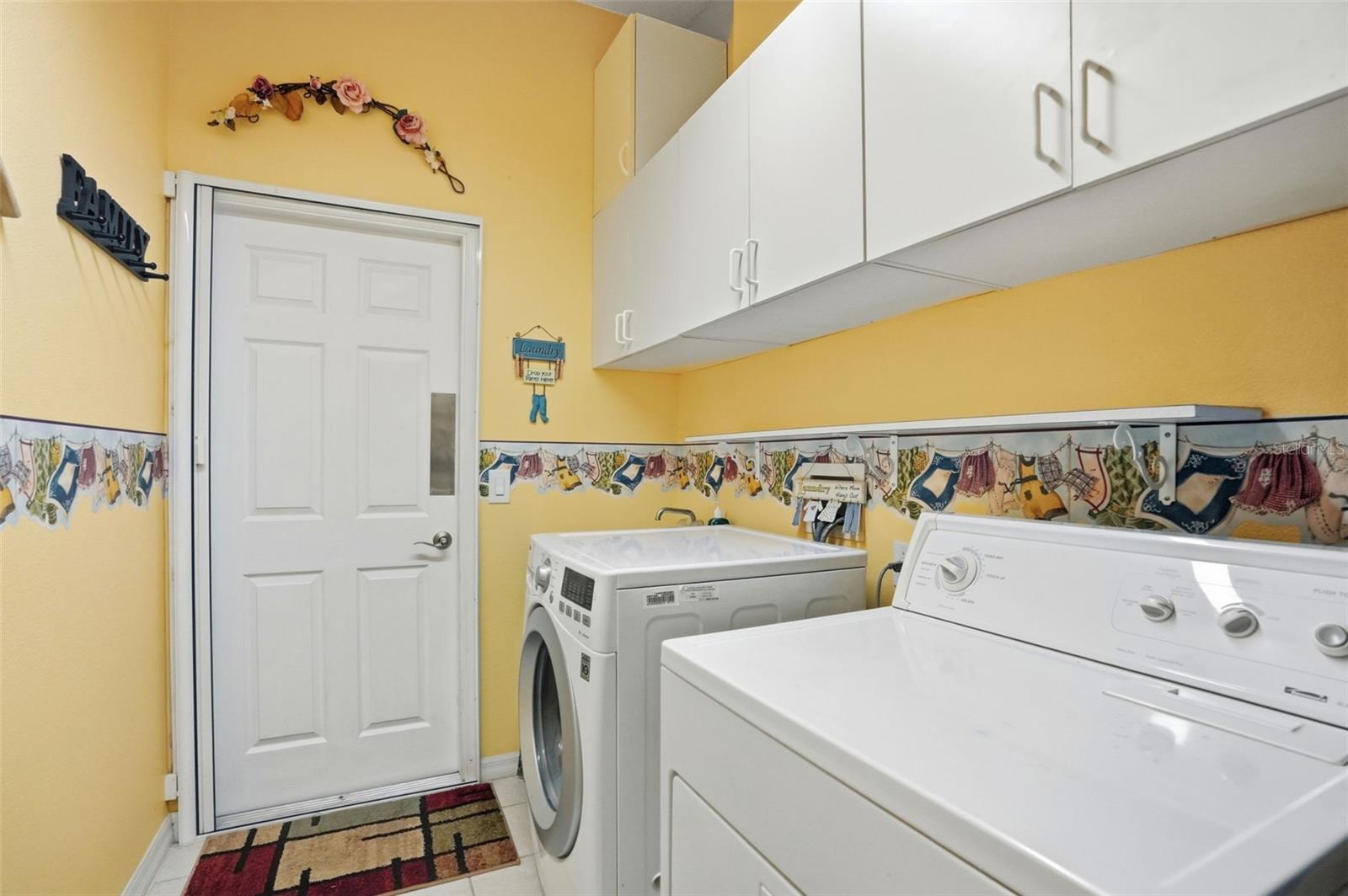 laundry leadning to the garage