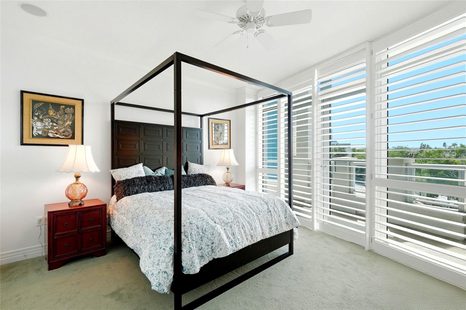 Guest bedroom with large balcony