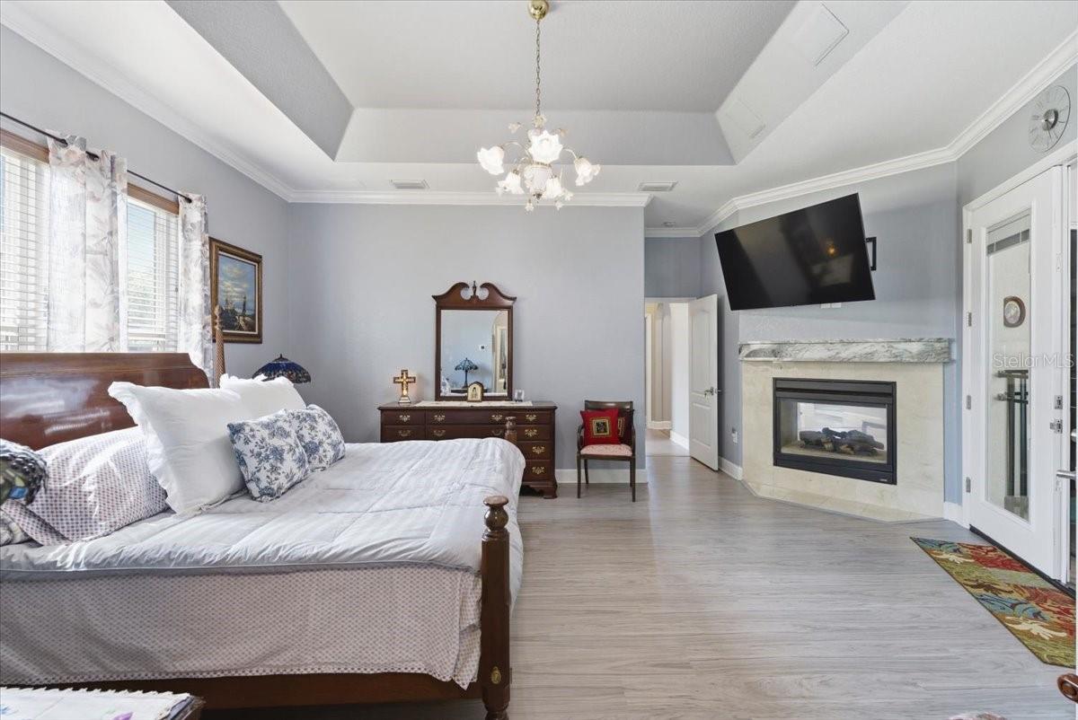 Owners Suite with fireplace
