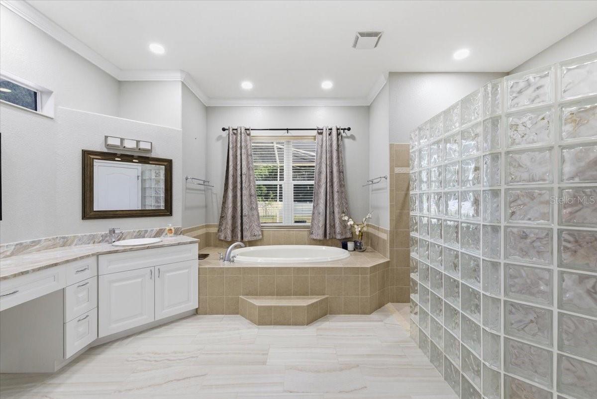 Separate tub and Shower