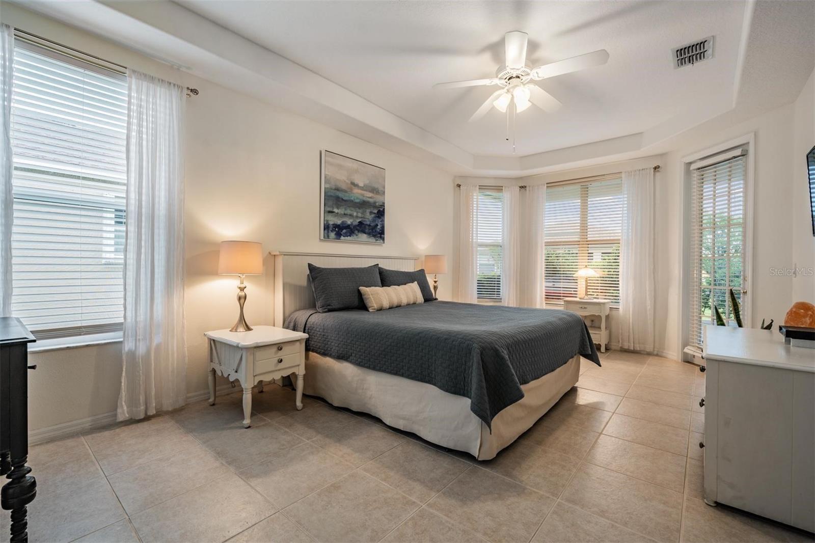 Master bedroom with direct exterior access