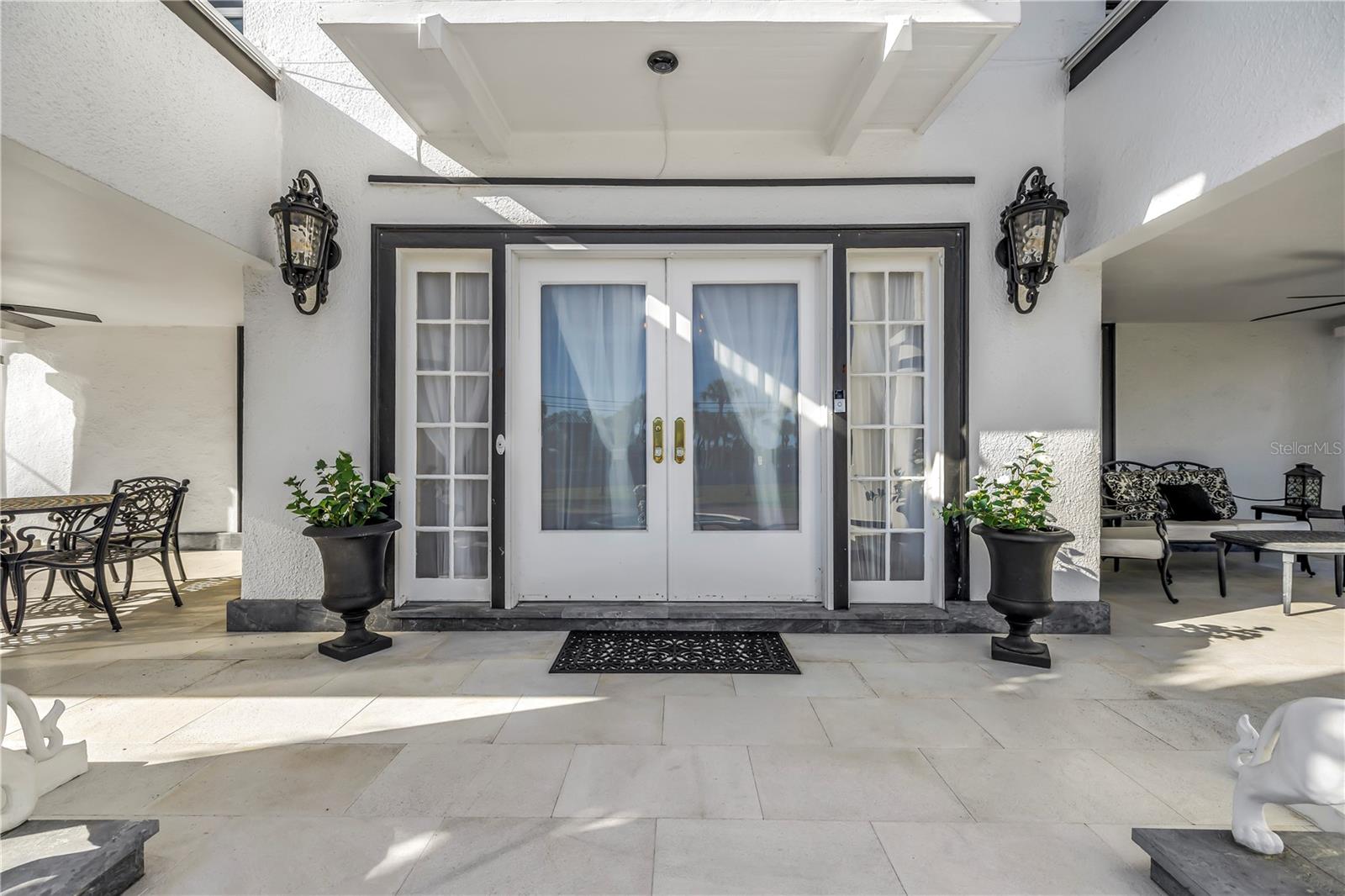 New custom Turkish marble entryway