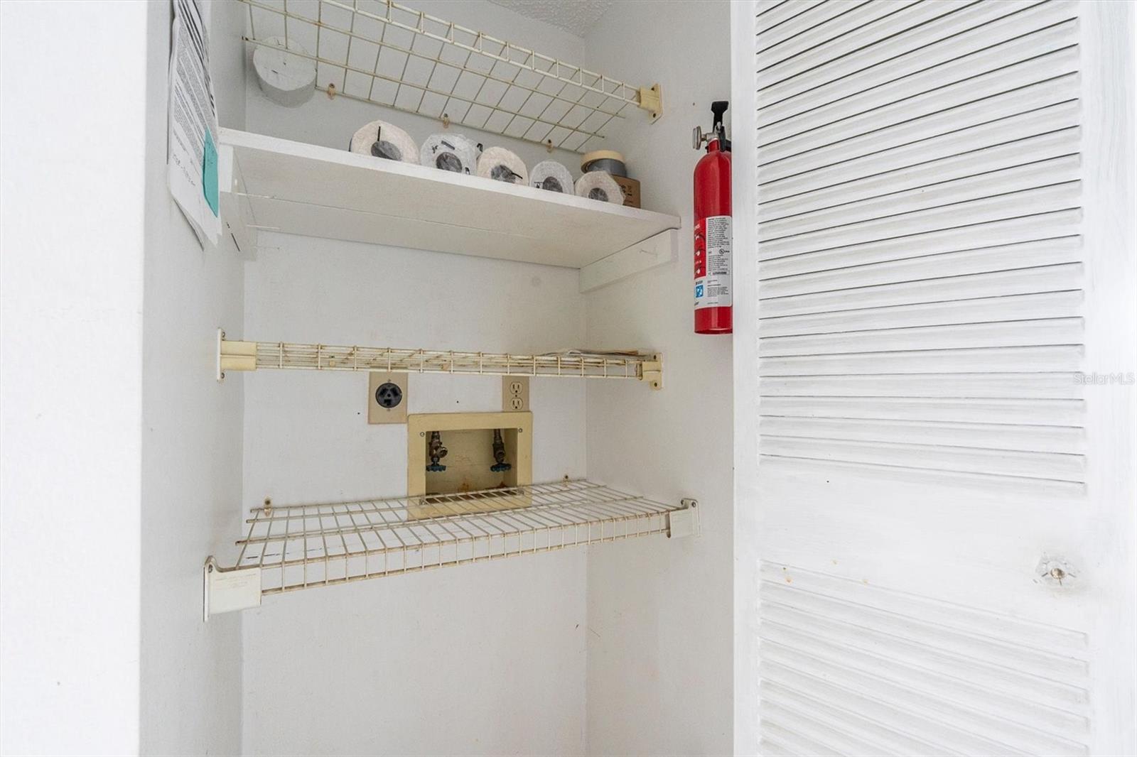 Laundry closet with hook up