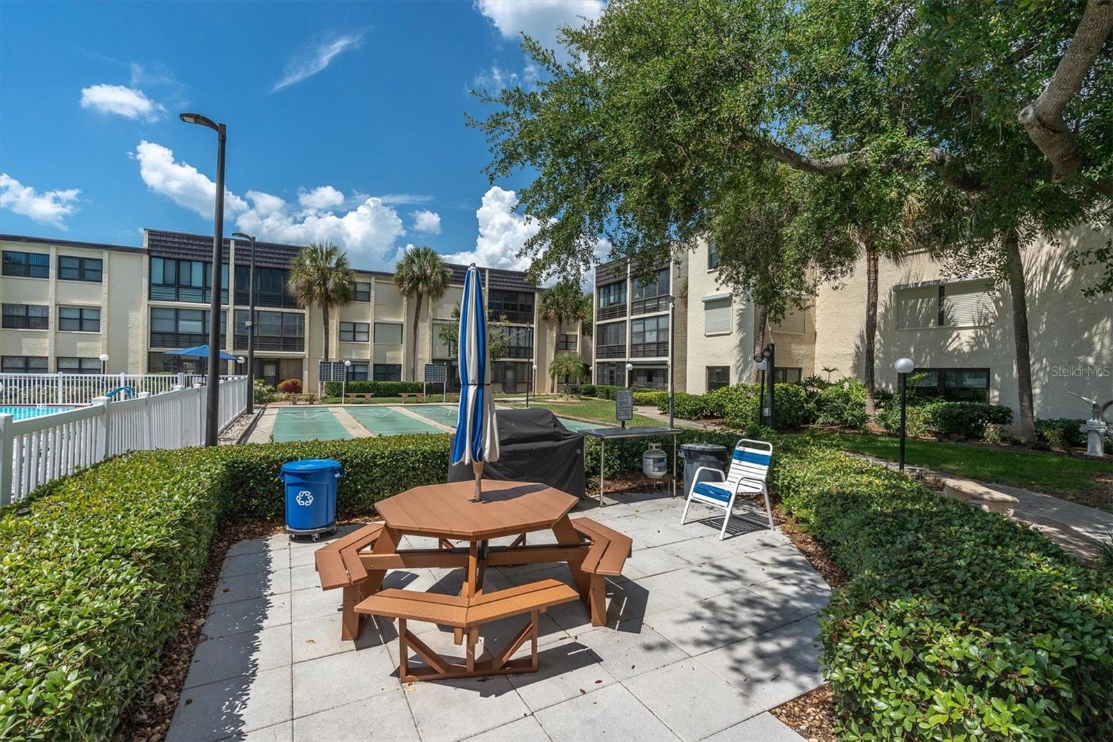 Outdoor grilling area