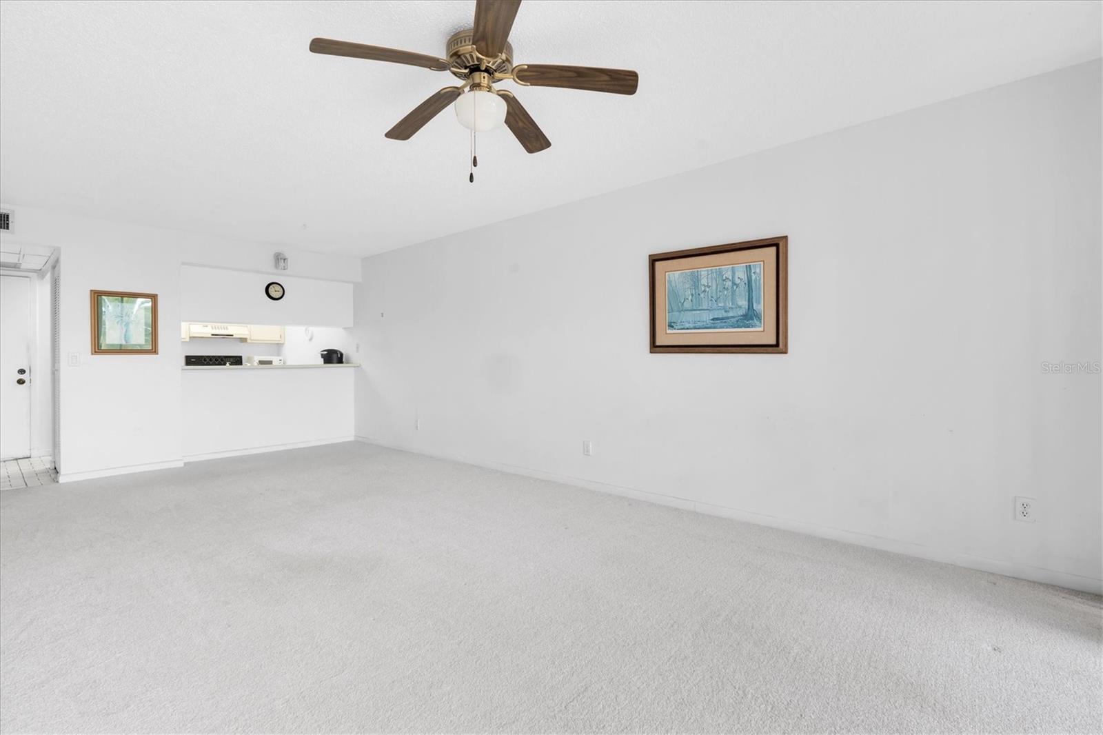 Large living and dining area