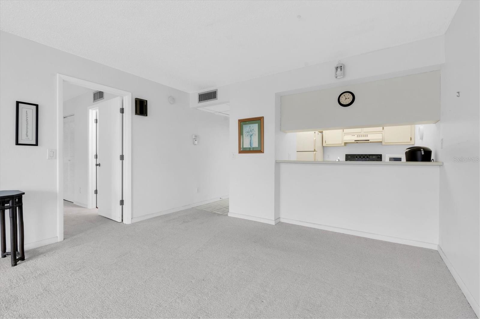 Dining area and kitchen
