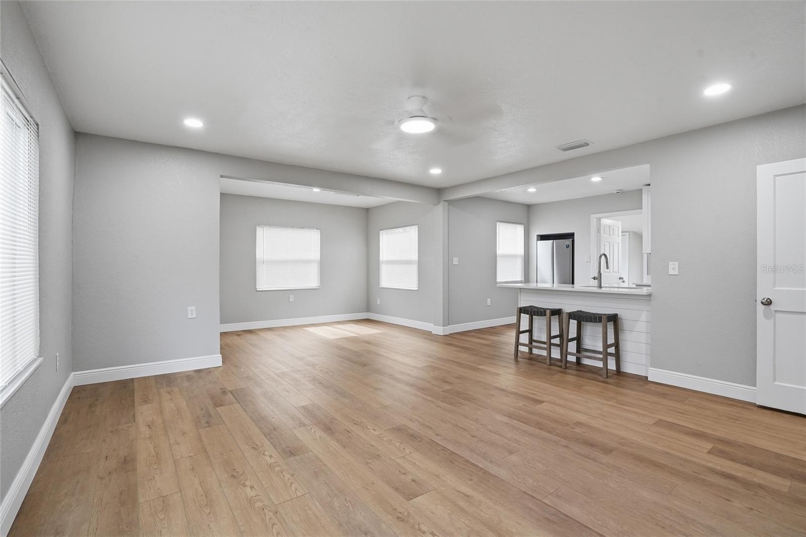 Open Living / Dining / Kitchen