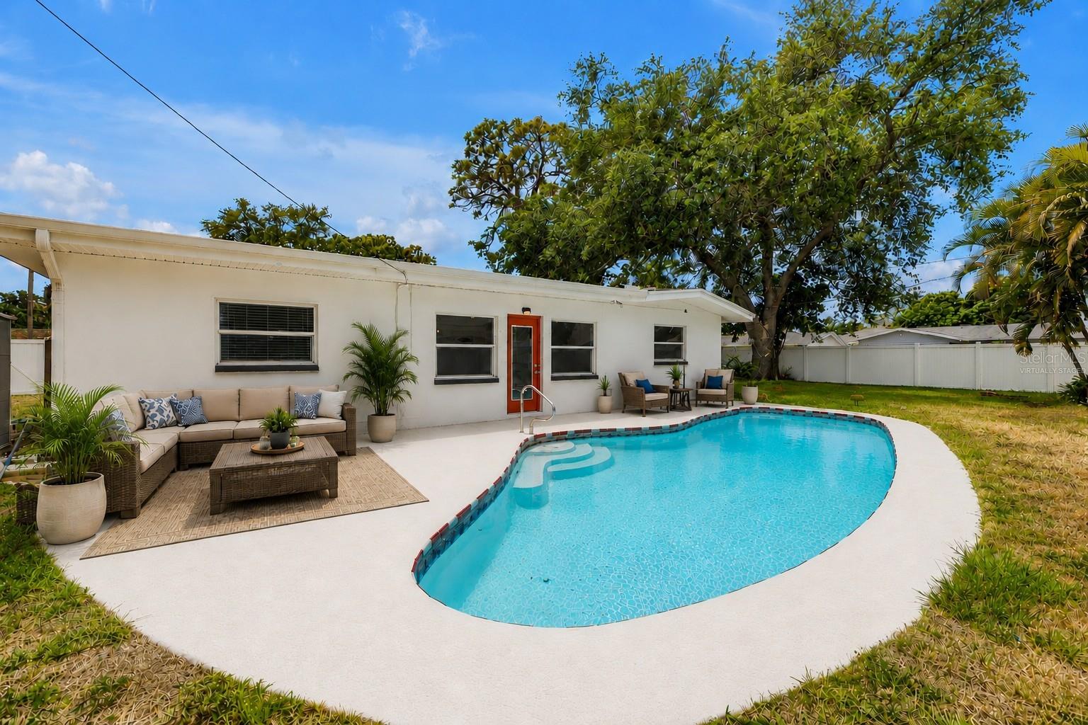 Pool Area Virtually Staged