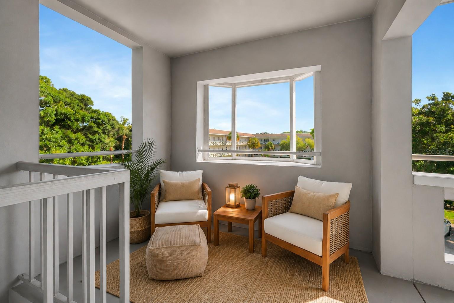 seating area outside front door