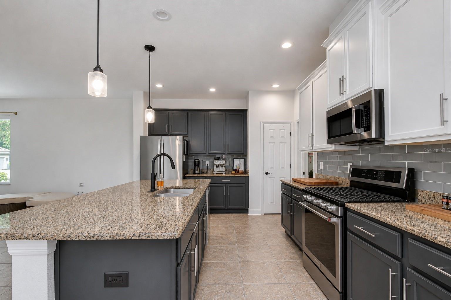Recessed & pendant lighting adds warmth & character
