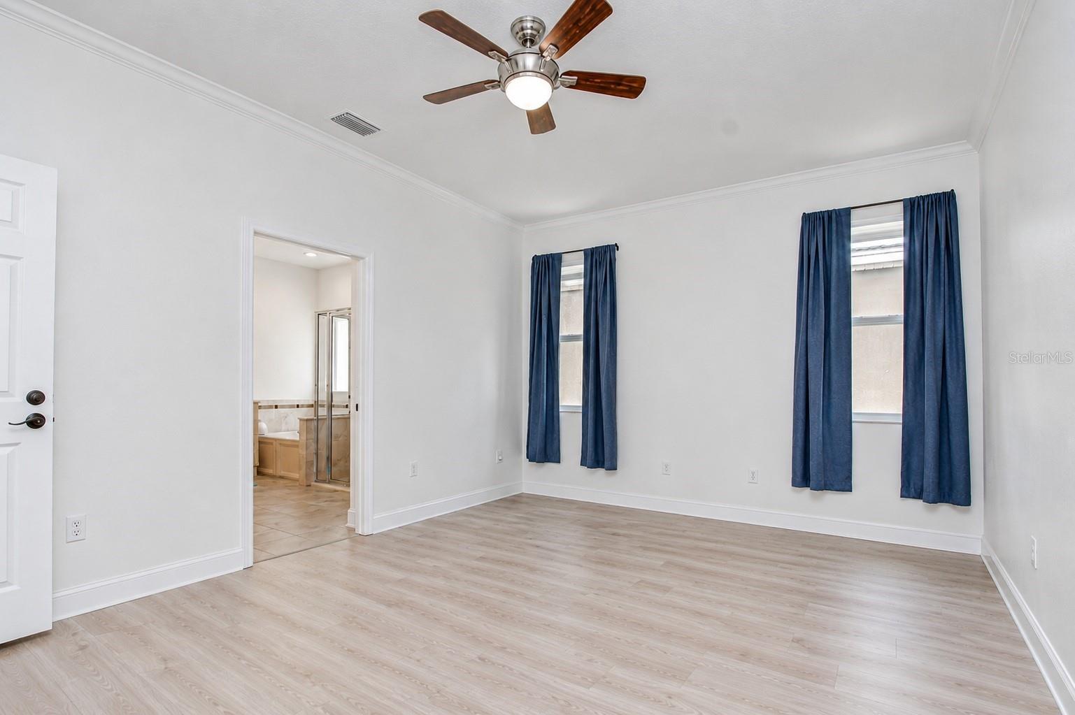 Crown molding & oversized walk-in closet