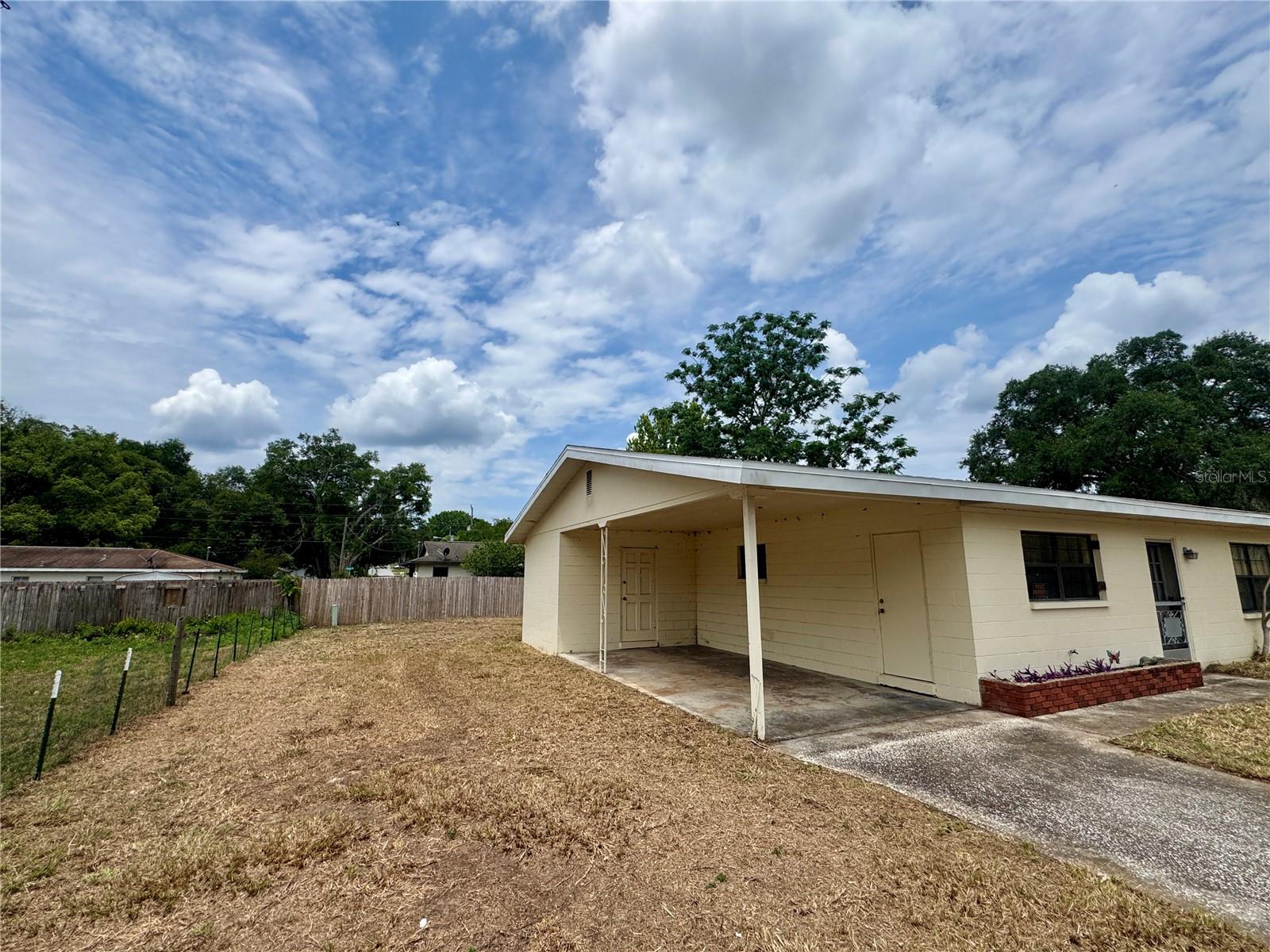 SIDE YARD & CARPORT