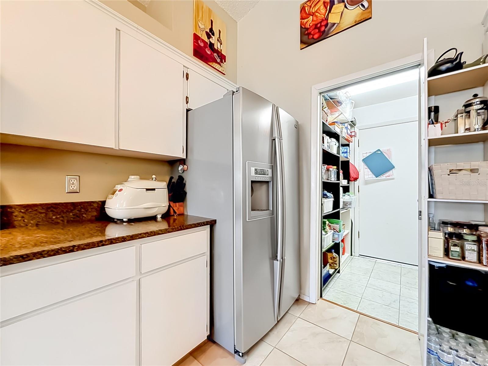 Pantry and Laundry room off Kitchen.