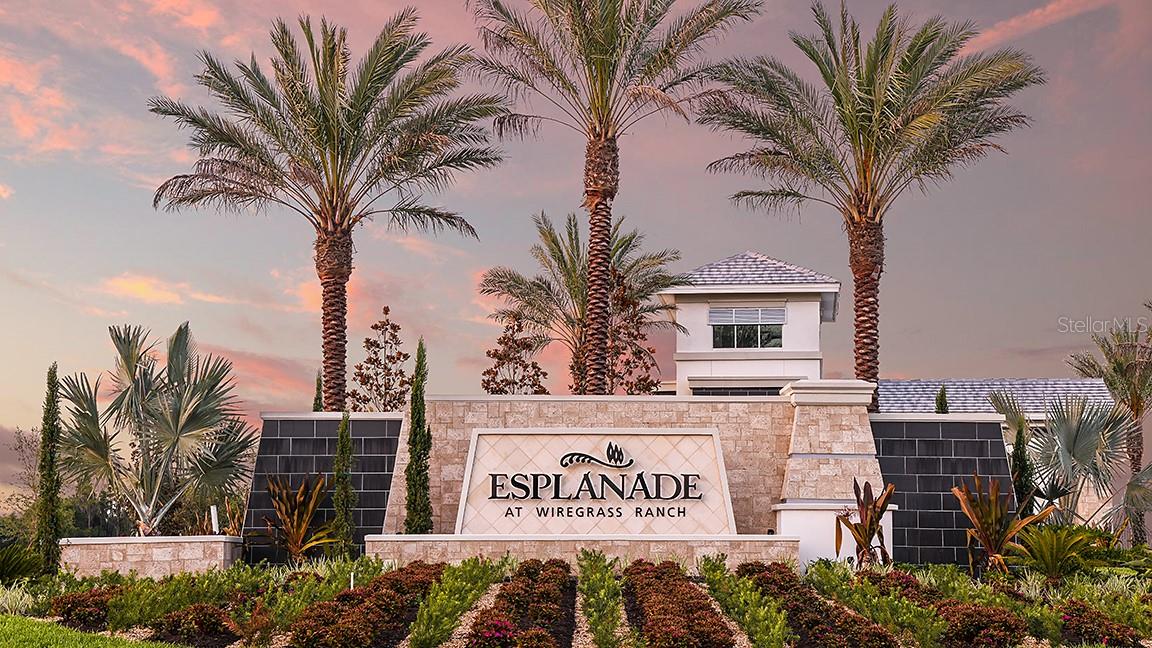 Esplanade at Wiregrass Ranch Community Entrance