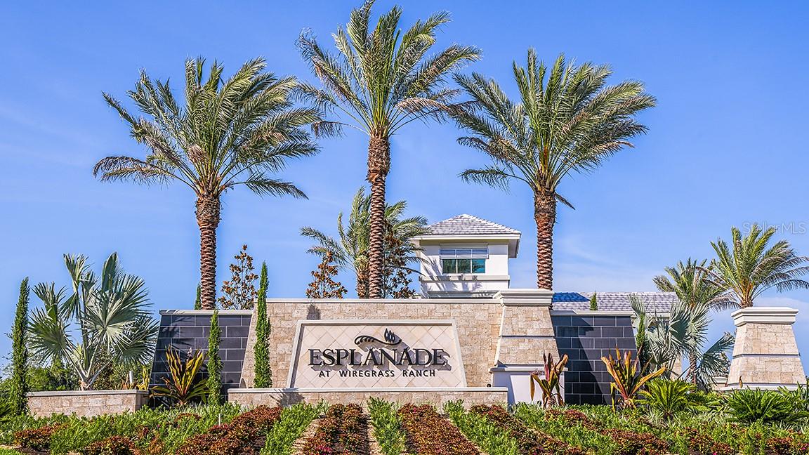 Esplanade at Wiregrass Ranch Community Entrance