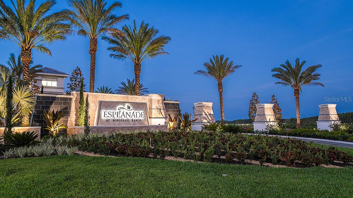 Esplanade at Wiregrass Ranch Community Entrance