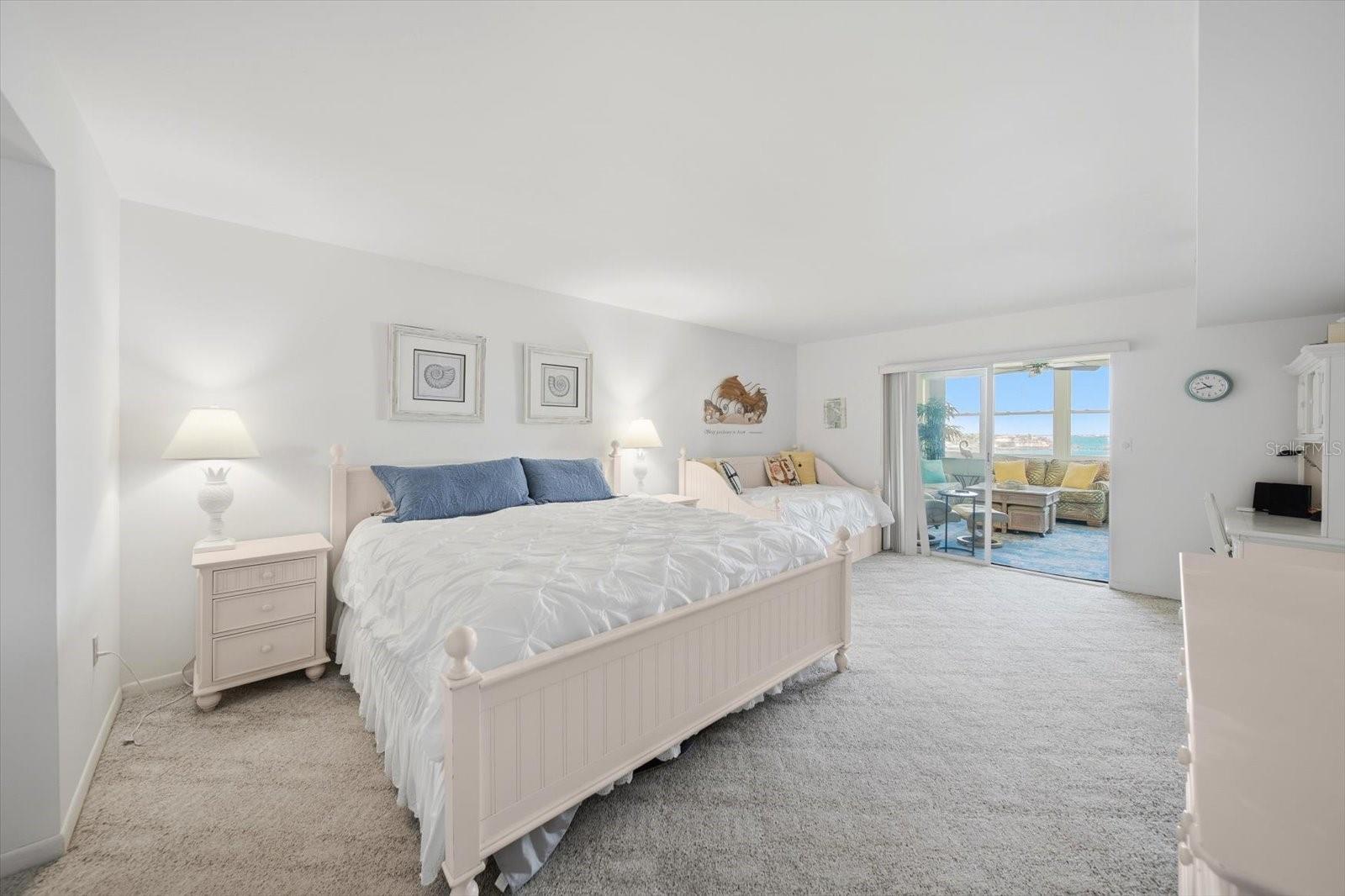 Looking out from the spacious master suite!