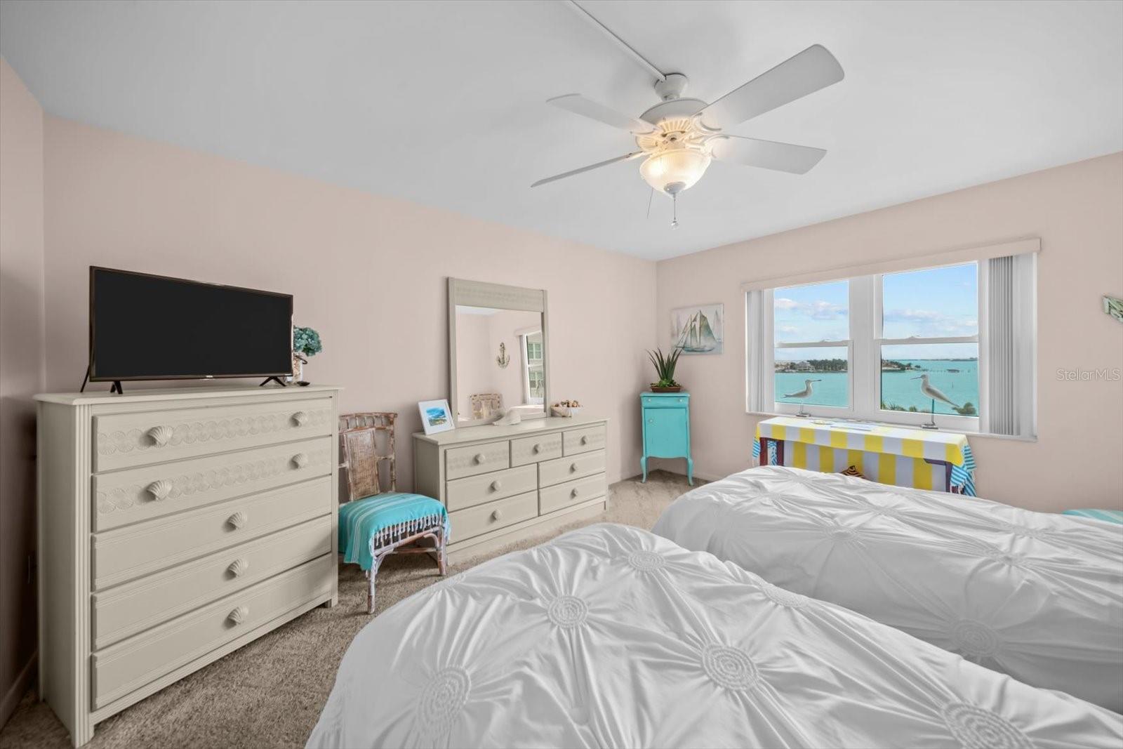 2nd bedroom with beautiful water views!